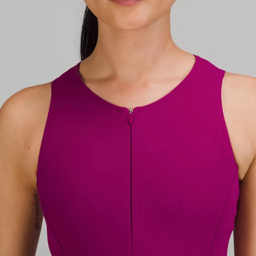Lululemon Everlux Short-Lined Tennis Tank Dress 6” Size 8. Magenta Purple.